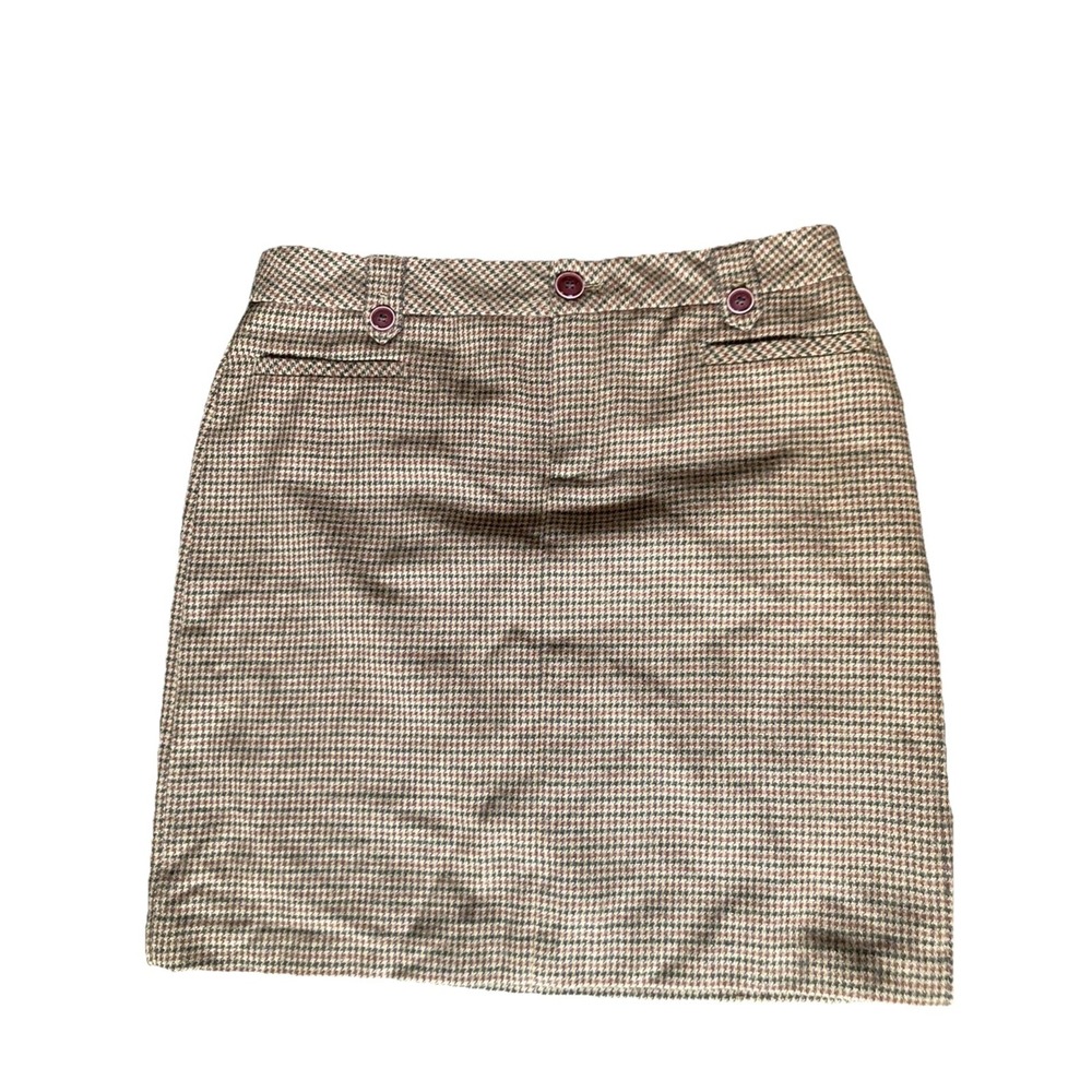 Eddie Bauer Womens Brown Wool Blend Skirt Size 10 Lined Preppy